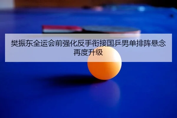 樊振东全运会前强化反手衔接国乒男单排阵悬念再度升级